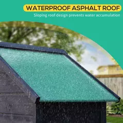 Outsunny Garden Shed 4-Tier Wooden Garden Outdoor Shed 3 Shelves Utility Gardener Cabinet Lockable 2 Doors - Grey - 5