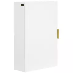 kleankin Bathroom Wall Cabinet, Over Toilet Storage Cupboard with Adjustable Shelves for Hallway, Living Room, White - 1