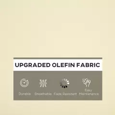 Outsunny Outdoor Seat and Back Cushion Set Patio Deep Seating Chair Replacement Cushion - 4