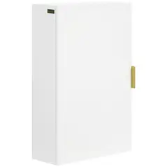 kleankin Bathroom Wall Cabinet, Over Toilet Storage Cupboard with Adjustable Shelves for Hallway, Living Room, White - 1