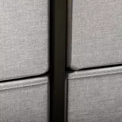 HOMCOM Fabric Chest of Drawers, Industrial Bedroom Dresser with 8 Fabric Drawers, Steel Frame and Wooden Top for Nursery, Living Room, Hallway, Grey - 8