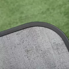 Outsunny 3 Pieces Outdoor Bistro Set, Patio Stackable Armchairs with Breathable Mesh Fabric and SPC Board Coffee Table, Black - 9