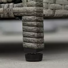 Outsunny Outdoor PE Rattan Gas Fire Pit Table, Patio Square Propane Heater with Rain Cover, Glass Windscreen, and Lava Stone, 50,000 BTU, Grey - 9