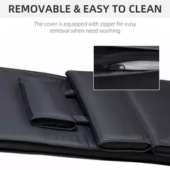 Outsunny Garden Sun Lounger Cushion Replacement Soft Sunbed Reclining Chair Relaxer Pad with Pillow, Cushion ONLY - Black - 6