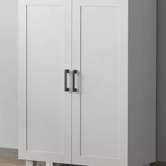 HOMCOM Sideboard, Nordic Storage Cabinet with Drawer, Doors and Open Countertop, Freestanding Kitchen Cupboard for Living Room, Dining Room, 130cm, White - 5