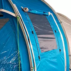 Outsunny 3-4 Man Tunnel Tent, Two Room Camping Tent with Windows, Portable Carry Bag, for Fishing, Hiking, Sports, Festival - Blue - 8