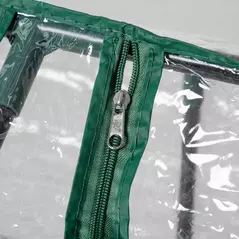 Outsunny Mini Greenhouse Portable Flower Planter Vegetable Grow House for Garden with Zipped Windows, 120 x 60 x 60 cm, Clear - 9