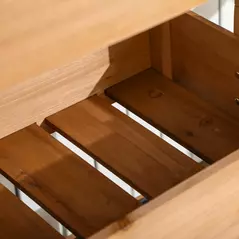 Outsunny Four-Tier Basket Wooden Plant Stand - Orange - 8