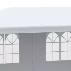 Outsunny 6 x 3 m Party Tent Gazebo Marquee Outdoor Patio Canopy Shelter with Windows and Side Panels White - 8