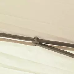 Outsunny 3.3 x 3.3m Pop Up Gazebo, Double Roof Foldable Canopy Tent with Zipped Mesh Sidewalls, Height Adjustable and Carrying Bag, Event Tent for Patio Garden, Beige - 9