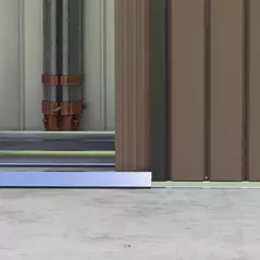 Outsunny 7 x 4ft Metal Garden Shed, Outdoor Storage Tool House with Ventilation Slots, Foundation Kit and Lockable Double Doors, Brown - 9