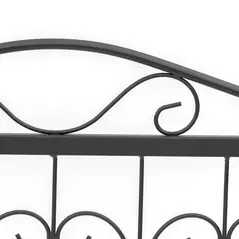 Outsunny Decorative Garden Fencing, 4PCs Outdoor Picket Fence Panels, Rustproof Metal Wire Landscape Flower Bed Border Edging Animal Barrier, Black - 9