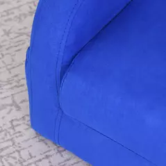 HOMCOM 2 In 1 Kids Armchair Sofa Bed Fold Out Padded Wood Frame Bedroom Blue - 9