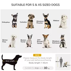 PawHut Pet Stroller Pushchair Foldable Travel Dog Cat Carriage w/ Reversible Handle Brake Basket - 4