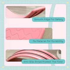 ZONEKIZ Balance Board, Kids Wobble board, for Ages 3-6 Years - Pink - 6