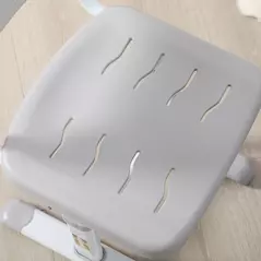 HOMCOM Kids Desk and Chair Set, Student Adjustable Writing Desk, with Drawer, Pen Slot, Hook - Grey - 8