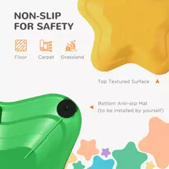 ZONEKIZ Kids Stepping Stones, 11 Pieces Balance River Stones for Obstacle Course, Stackable Non-Slip Starfish Shape, Sensory Play for Indoors, Outdoors - 6