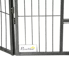 PawHut 16 Panels Heavy Duty Puppy Playpen, for Small Dogs, Indoor and Outdoor Use - Grey - 9