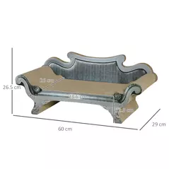 PawHut Cat Scratching Board Cardboard Cat Scratchers Lounger, 60 x 29 x 26.5cm - 3