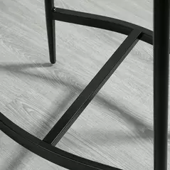 HOMCOM Breakfast Bar Stools Set of 2, Microfibre Upholstered Barstools, Industrial Bar Chairs with Curved Seat and Steel Frame for Dining Room, Kitchen, Grey - 9