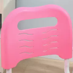 HOMCOM Kids Desk and Chair Set, Student Adjustable Writing Desk, with Drawer, Pen Slot, Hook - Pink - 8