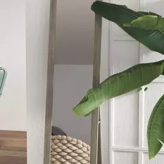 HOMCOM Rustic Full Length Mirror, 37 x 157 cm, Farmhouse Wall Hanging and Freestanding Floor Mirror for Living Room, Bedroom, Grey - 9