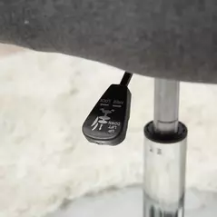 HOMCOM Swivel Linen Fabric Accent Chair for Living Room Contemporary Vanity Armchair with Adjustable Height Thick Cushion Lumbar Support Armrest for Bedroom Office Dark Grey - 7