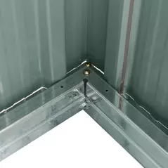 Outsunny 6.5ft x 3.5ft Metal Garden Storage Shed for Outdoor Tool Storage with Double Sliding Doors and 4 Vents, Grey - 9