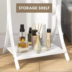 HOMCOM Free Standing Dressing Mirror with LED Lights, Full Length Mirror with 3 Temperature Colours and Storage Shelf - 7