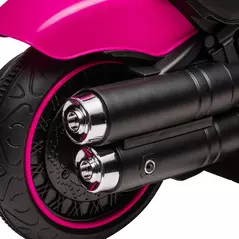 HOMCOM 6v Electric Motorbike with Training Wheels, One-Button Start - Pink - 9