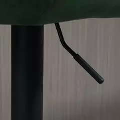 HOMCOM Retro Bar Stools Set of 2, Adjustable Kitchen Stool, Upholstered Bar Chairs with Back, Swivel Seat, Green - 9