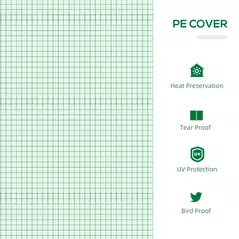 Outsunny Mini Greenhouse, Small Plant Grow House for Outdoor with Durable PE Cover, Observation Windows, 180 x 60 x 60 cm, Green - 4