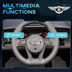 HOMCOM Bentley Bacalar Licensed 12V Kids Electric Car, with Remote Control, Black - 6