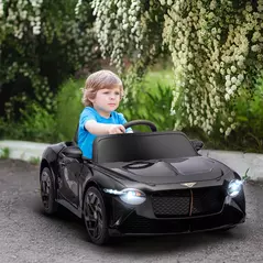 HOMCOM Bentley Bacalar Licensed 12V Kids Electric Car, with Remote Control, Black - 2