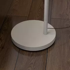 HOMCOM Metal Frame Floor Lamp with 350 Degree Rotating Lampshade, for Living Room and Bedroom, LED Bulb Included, Grey - 9