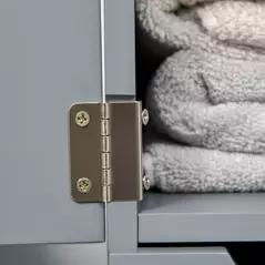 HOMCOM Tall Bathroom Cabinet, Freestanding Bathroom Storage Cabinet with 2-Tier Shelf and Drawers, Narrow Cupboard Storage Unit, Grey - 9