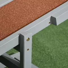 PawHut Wooden Pet Seesaw for Big Dogs, Dog Agility Equipment with Anti-Slip Surface - Grey - 8