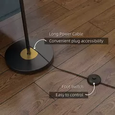 HOMCOM Tree Floor Lamp for Living Room Bedroom with 3 Light, Modern Standing Lamp, (Bulb not Included), 162cm, Grey - 6