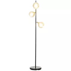 HOMCOM Tree Floor Lamp for Living Room Bedroom with 3 Light, Modern Standing Lamp, (Bulb not Included), 162cm, Grey - 1