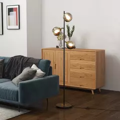 HOMCOM Tree Floor Lamp for Living Room Bedroom with 3 Light, Modern Standing Lamp, (Bulb not Included), 162cm, Grey - 2