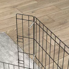 PawHut Dog Playpen, Puppy Pen, Eight-Panel Metal Fence, for Small Dogs, Indoors, Outdoors - Black - 8