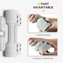 SPORTNOW Dumbbells Set, Adjustable Weights for Women Men Home Gym Workout, 2.5KG x 2 - 5