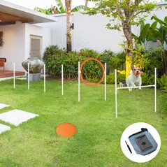 PawHut Dog Agility Training Equipment for Dogs with Carry Bag - Multicoloured - 2