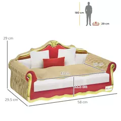 PawHut Cat Cardboard Scratcher, Lounge Sofa Bed with Catnip, 58 x 29.5 x 29cm - 3