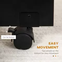 HOMCOM Foldable Dining Table, Extendable Drop Leaf Table with 2-tier Shelves, Small Dinner Table with Rolling Casters - 6