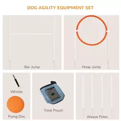 PawHut Dog Agility Training Equipment for Dogs with Carry Bag - Multicoloured - 4
