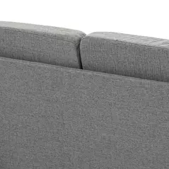 HOMCOM Compact Loveseat Sofa, Modern 2 Seater Sofa for Living Room with Wood Legs and Armrests, Grey - 9