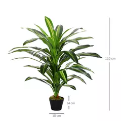 Outsunny Set of Two Artificial Dracaena Plants - 3