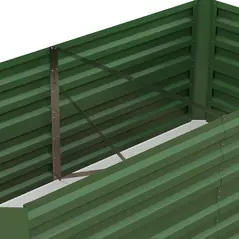 Outsunny Raised Beds for Garden, Galvanised Steel Outdoor Planters with Multi-reinforced Rods, 180 x 90 x 59 cm, Green - 8