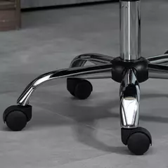 Vinsetto Computer Desk Chair, Mesh Office Chair with Adjustable Height and Swivel Wheels, Armless Study Chair, Beige - 9